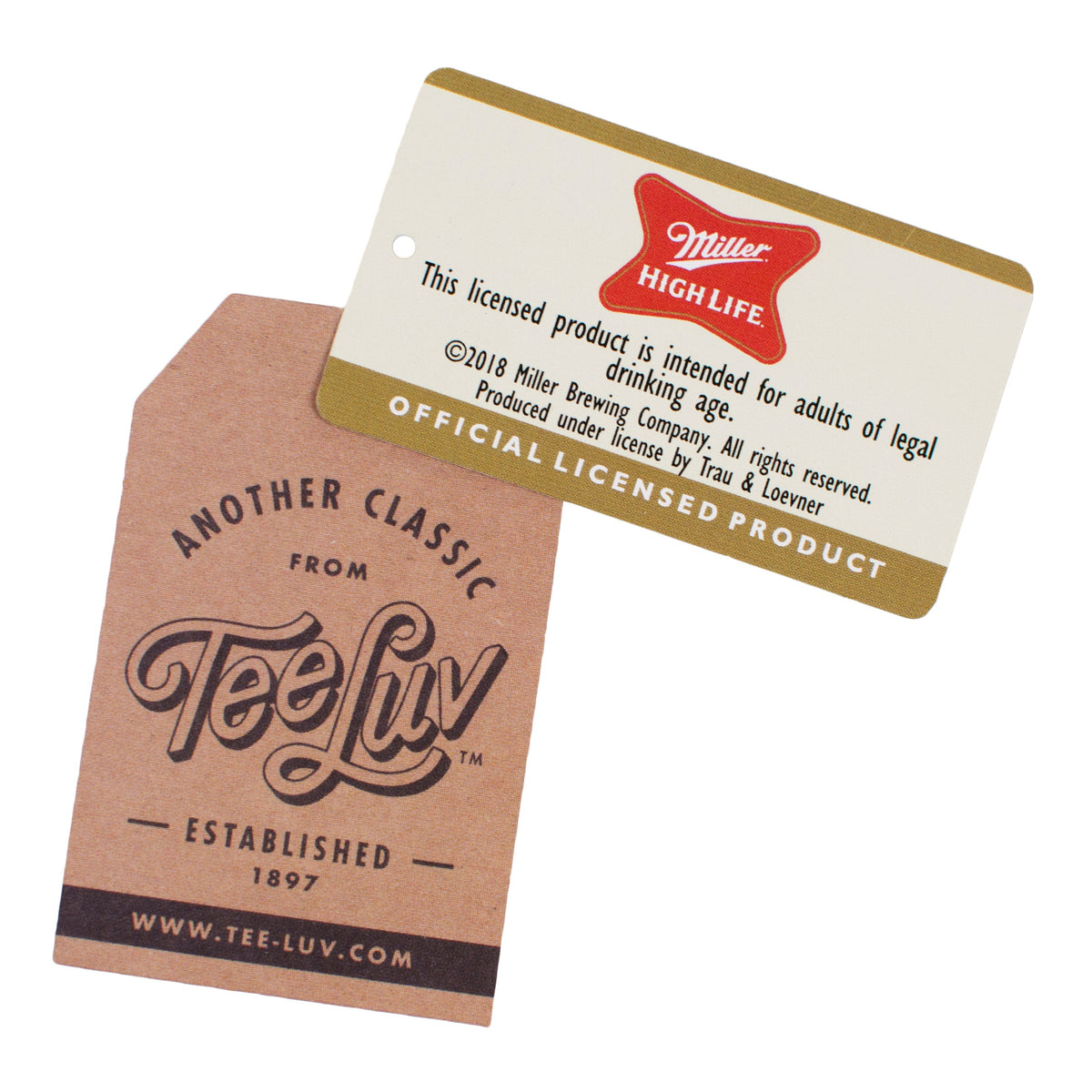 Miller High Life Front and Back Logo T-Shirt - Brown Sugar