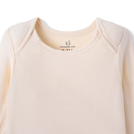 Long Sleeve Baby Bodysuit in Sand