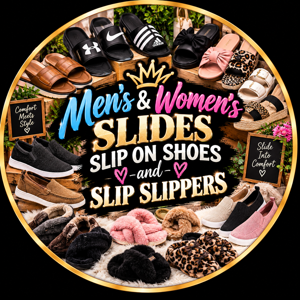 Men and women’s slides