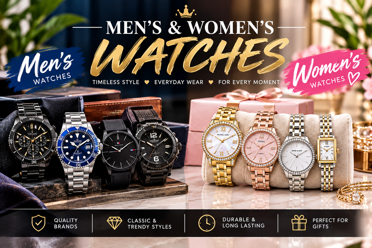 Men’s and women’s watches