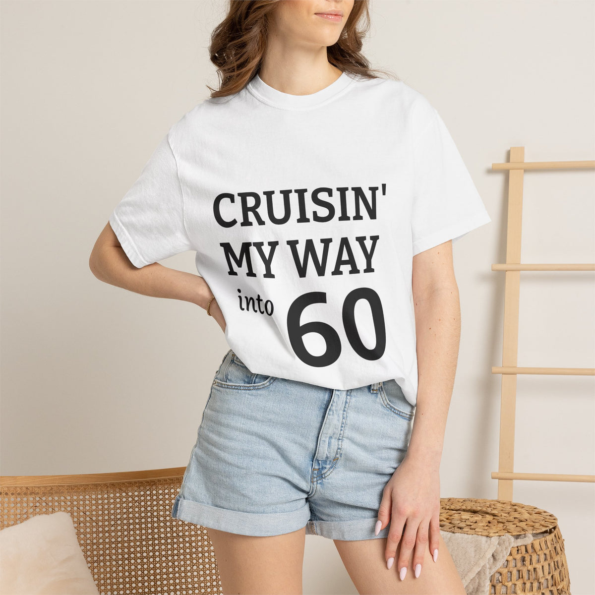 Cruisin' My Way into 60 Tee — 60th Birthday Garment-Dyed T-Shirt