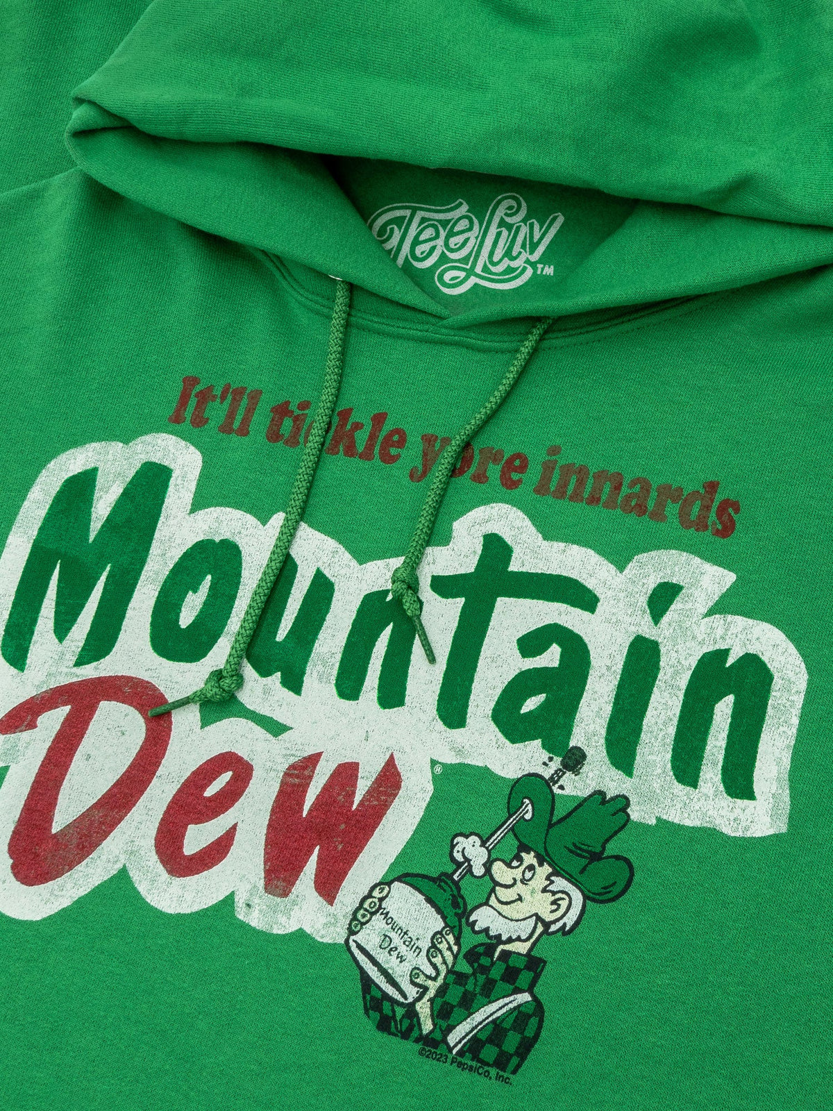 It'll Tickle Your Innards Mt Dew Pullover Hooded Sweatshirt - Green