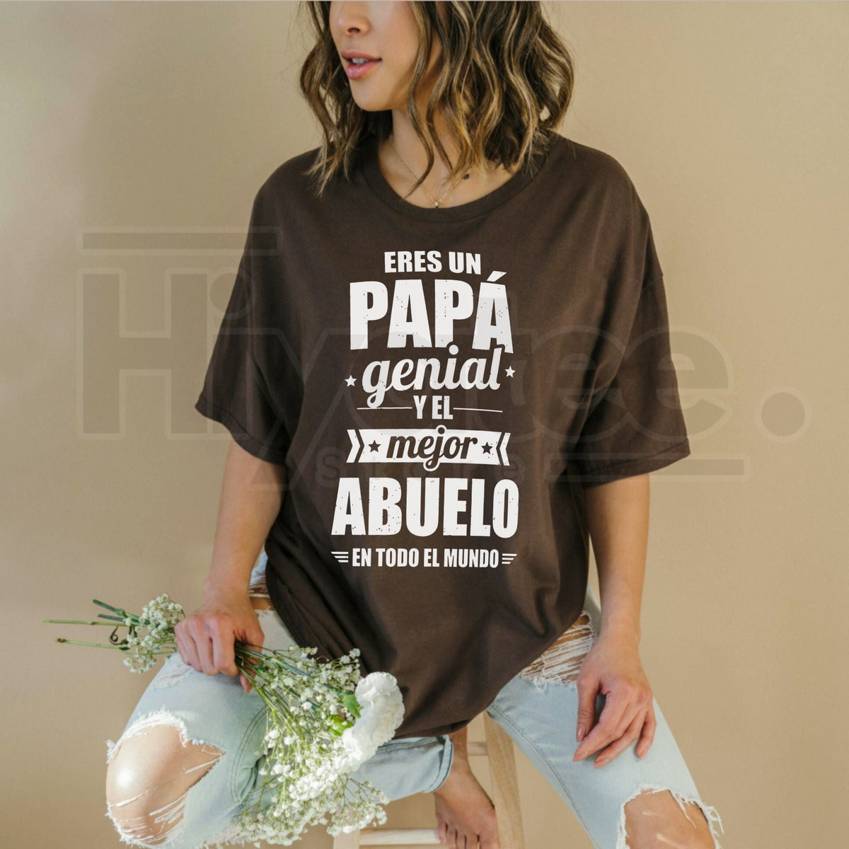 "Eres Un Papá Genial" – Spanish Father & Grandpa Heritage Graphic Top