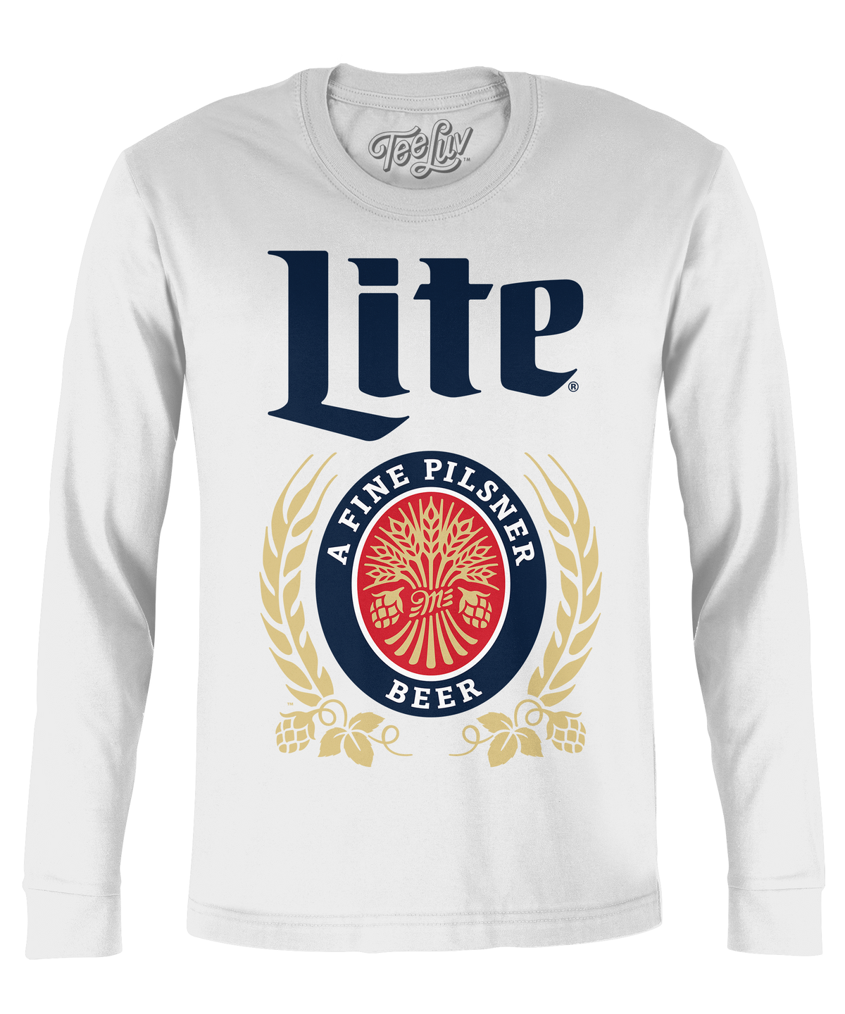 Miller Lite Beer Long Sleeve T-Shirt - White