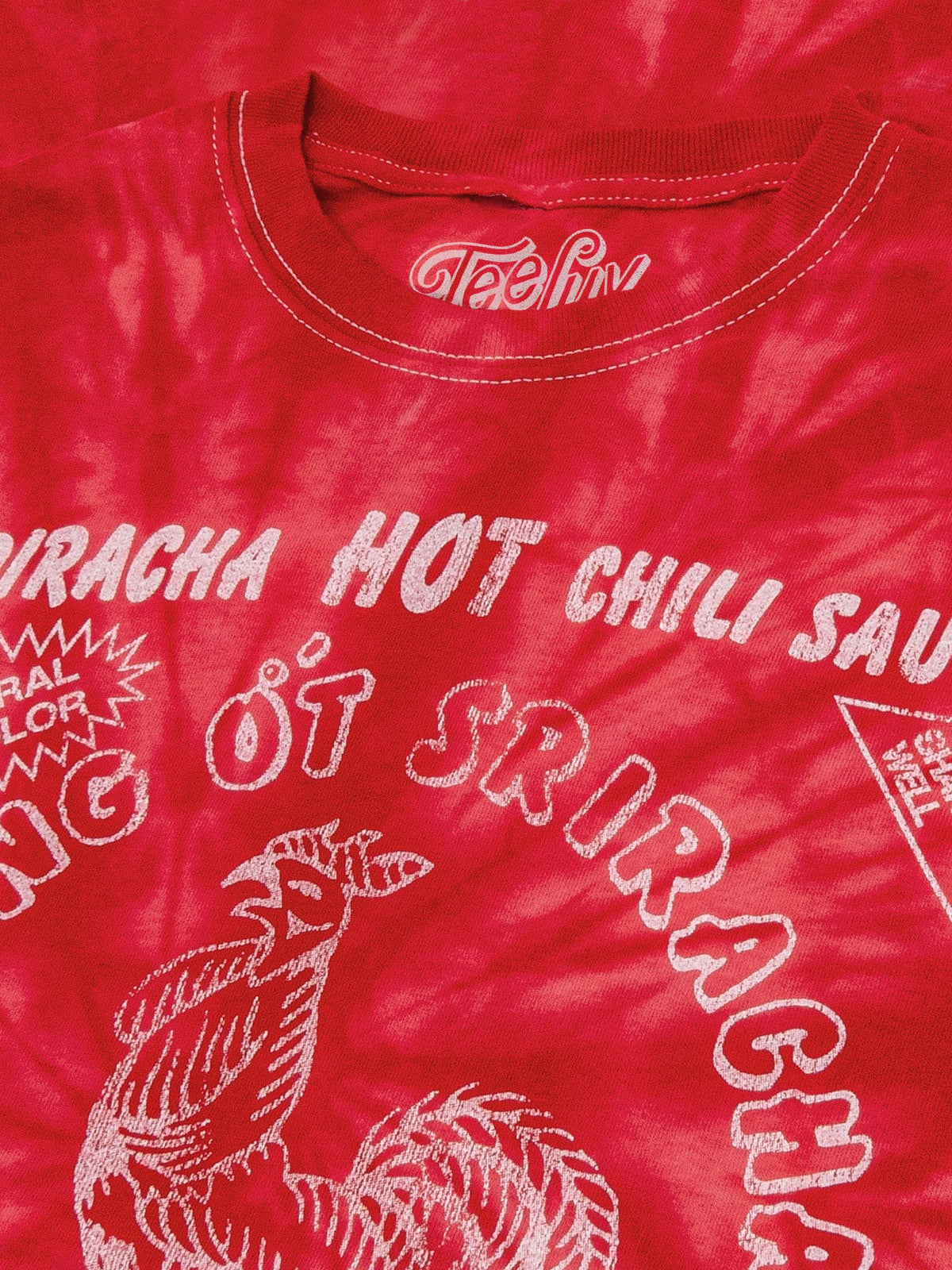 Faded Tuong Ot Sriracha Tie Dye T-Shirt - Spider Red
