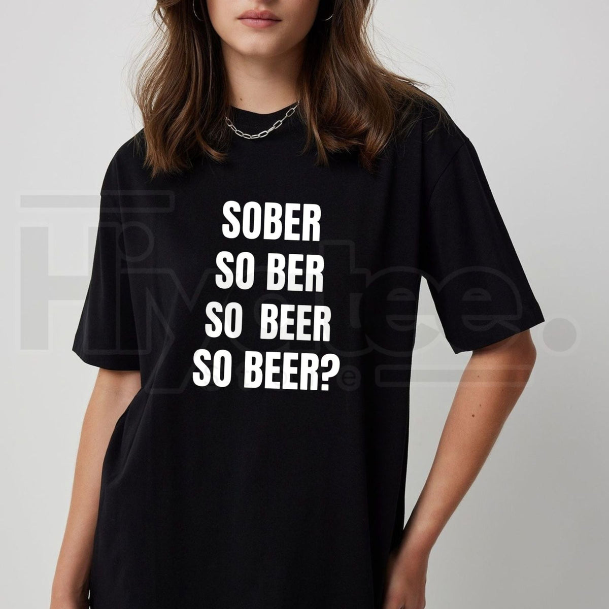 Sober So Ber So Beer So Beer? T-Shirt – Funny Drinking Pun Vintage Graphic Tee