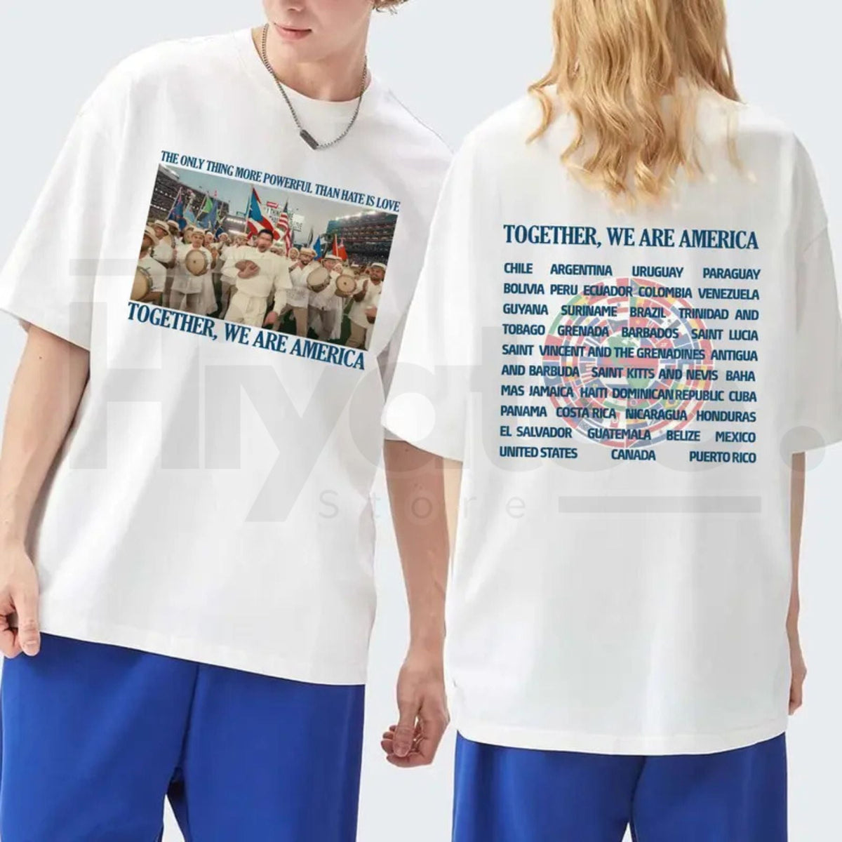 Together We Are America – Bunny Bowl 2-Sided 100% Cotton Unisex Tee