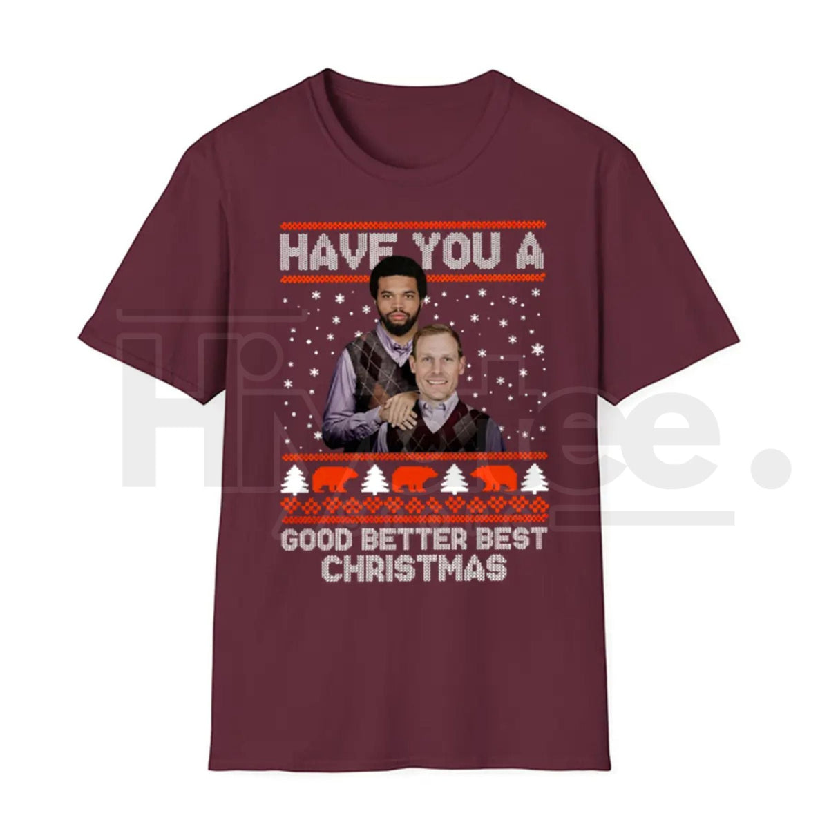 Good Better Best Christmas Football Ugly Pattern Classic T-Shirt – Retro Sports Game Day Tee