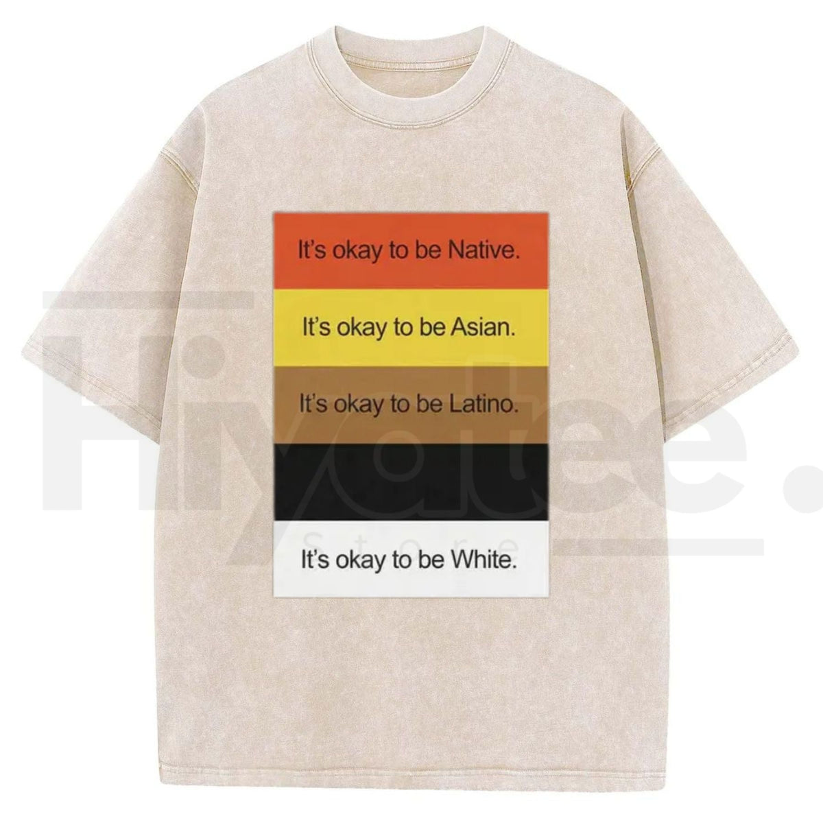 IT'S OKAY TO BE... Funny Vintage Washed T-Shirt – Retro Oversized Graphic Tee