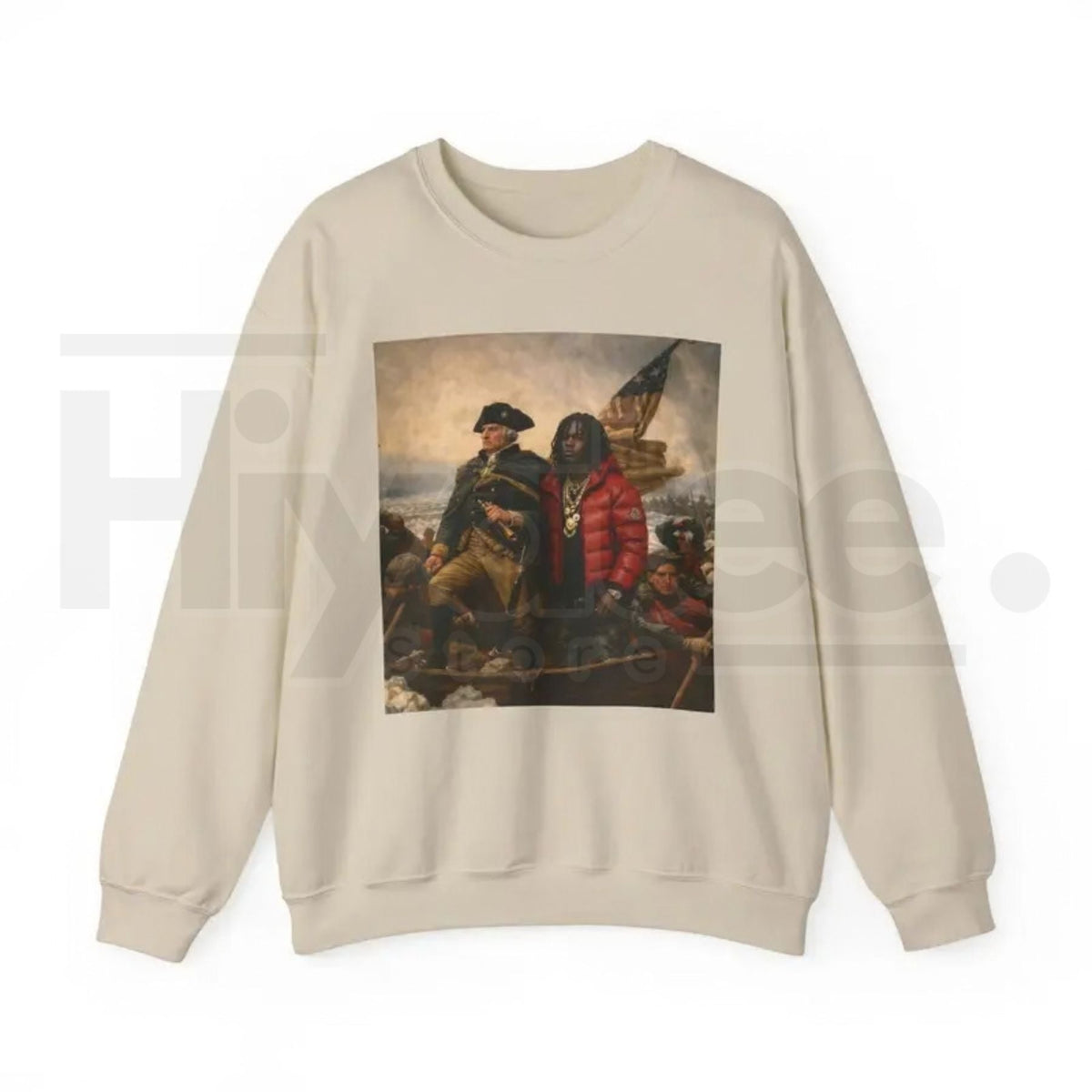 Chief K x Washington Sweatshirt: Crossing the Delaware Meme History Crewneck