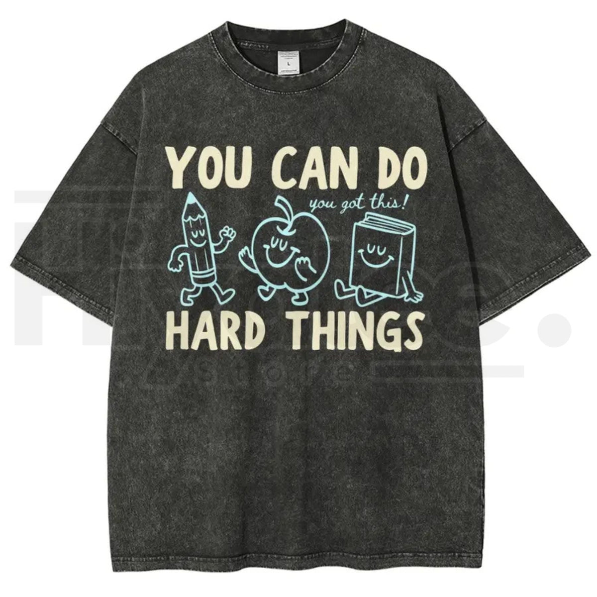 'You Can Do Hard Things' Cute Retro Doodles Motivational Teacher Tee – Uplifting Back To School Cotton Shirt