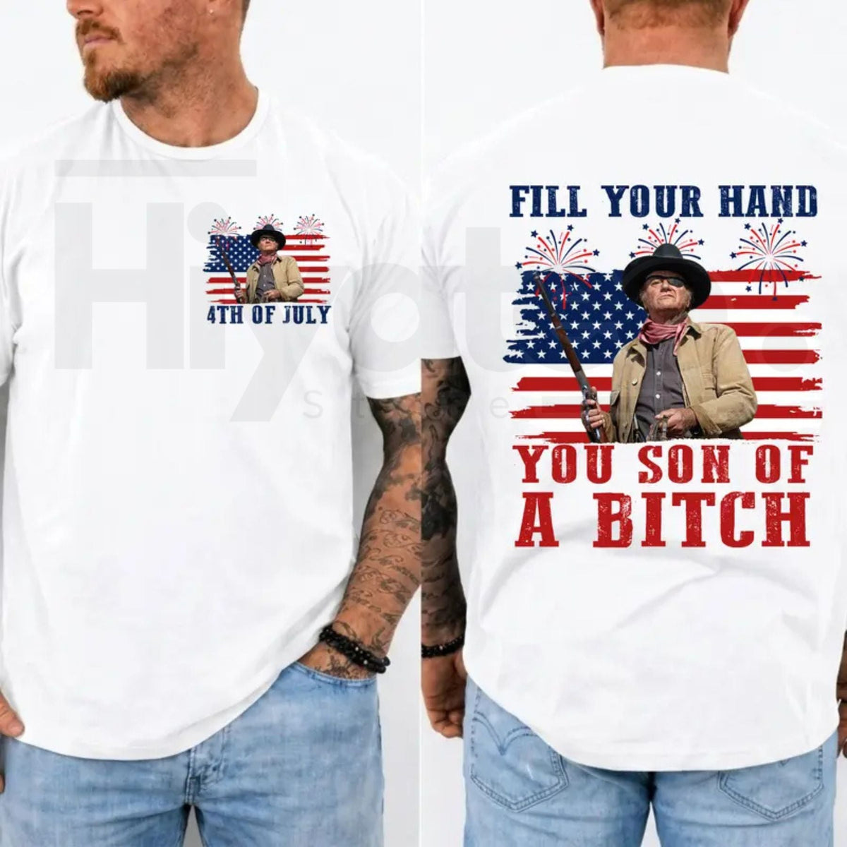 Fill Your Hand You Son Of A Bitch T-Shirt – John Wayne Rooster Cogburn Western Tee