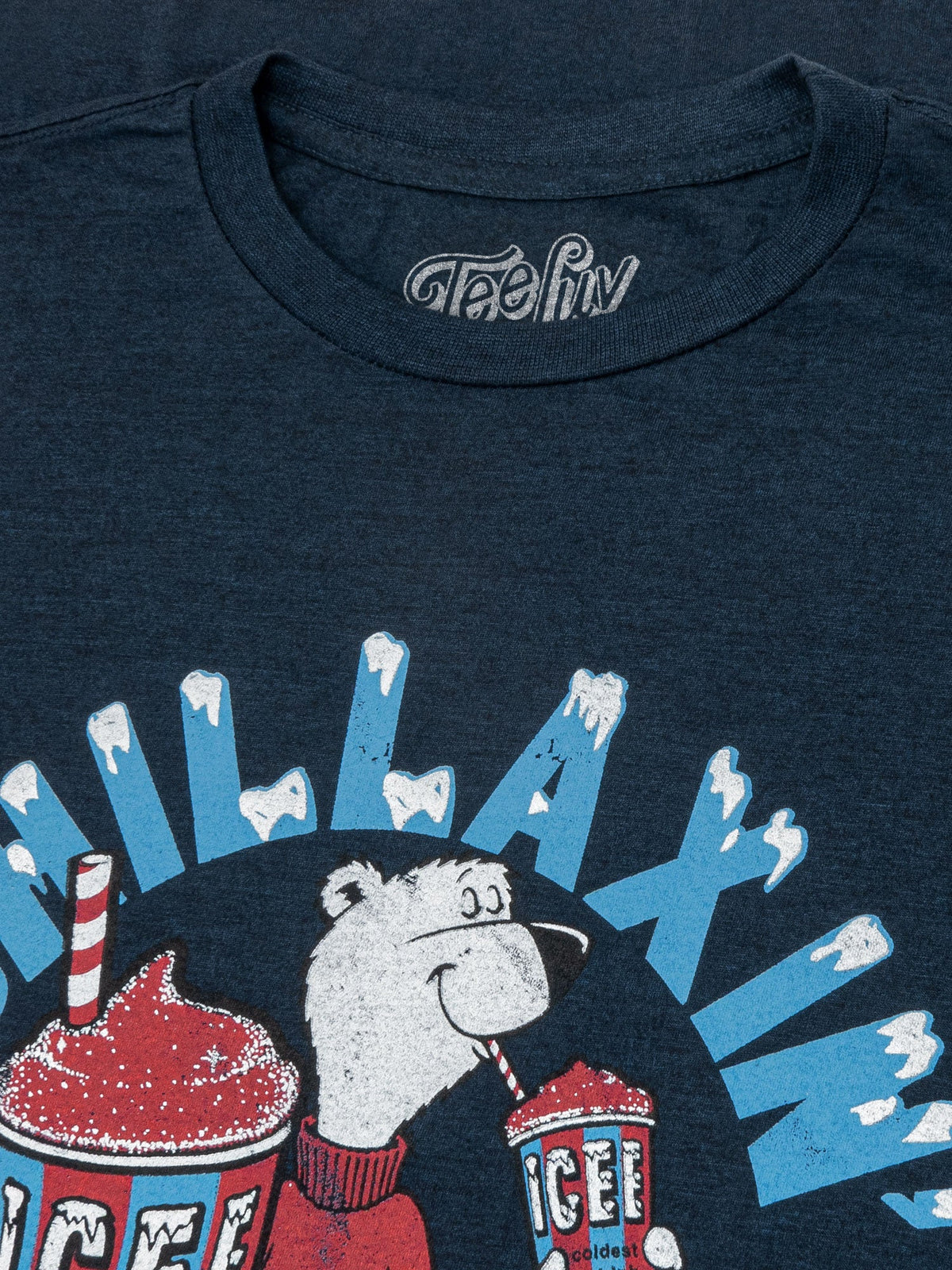 ICEE Chillaxin' Faded Logo T-Shirt - Navy