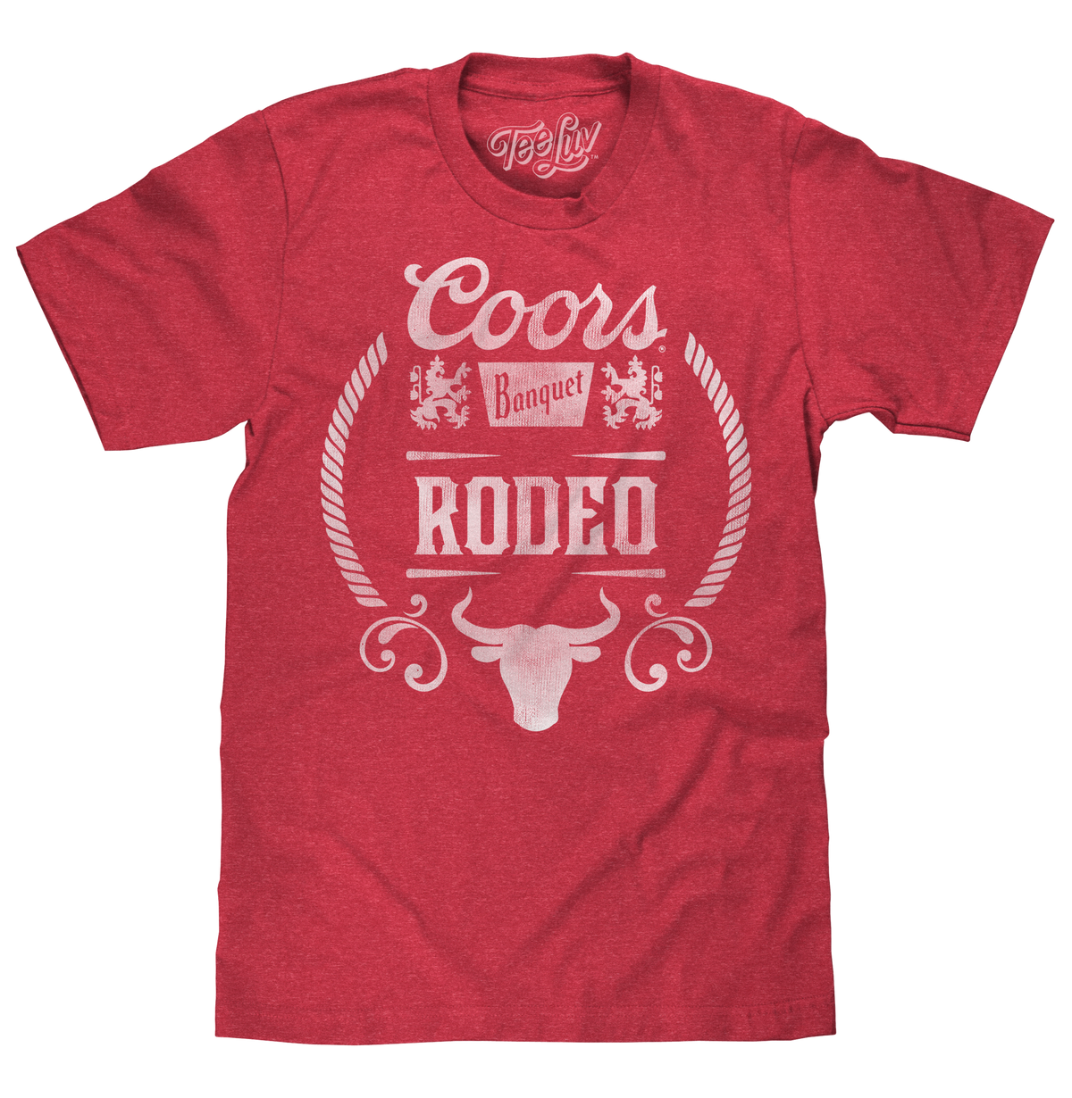 Coors Banquet Rodeo Bull Logo T-Shirt - Red