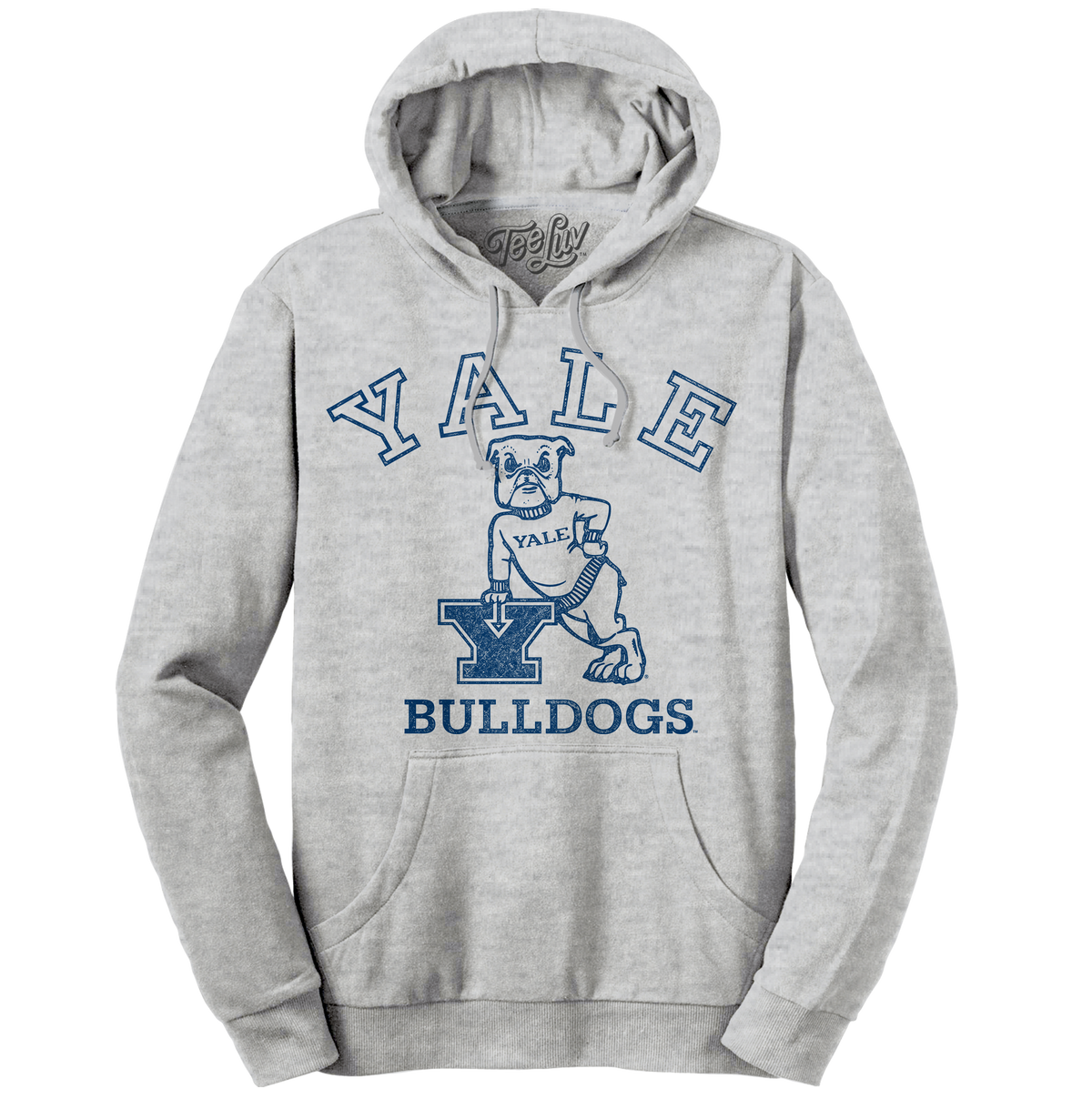 Yale Bulldog Pullover Hooded Sweatshirt - Gray
