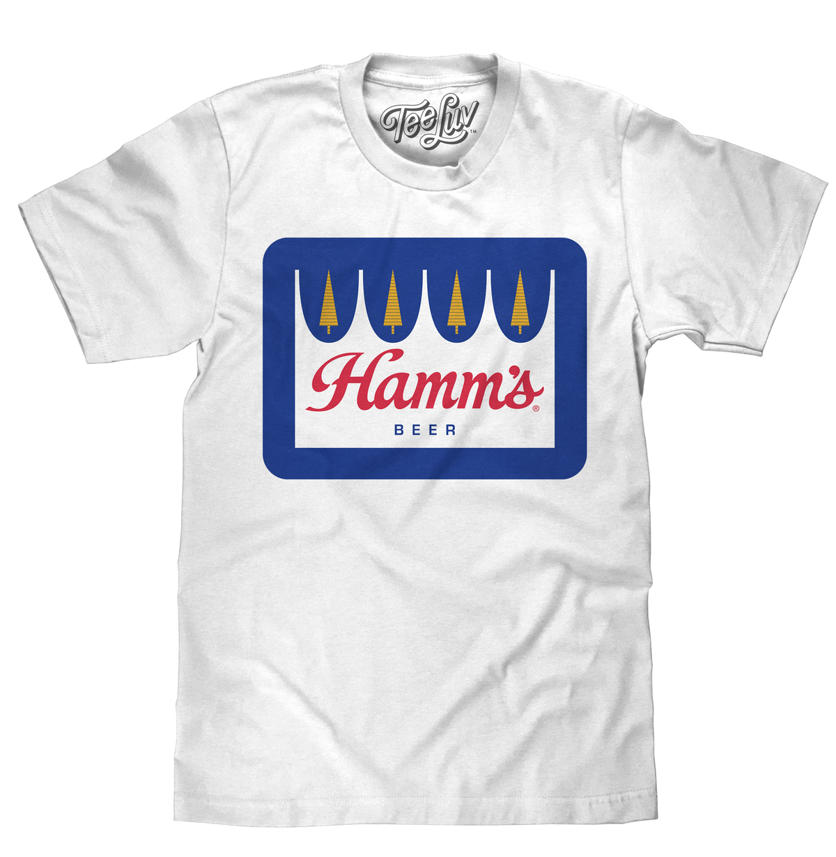 Hamm's Crown Color Logo T-Shirt - White