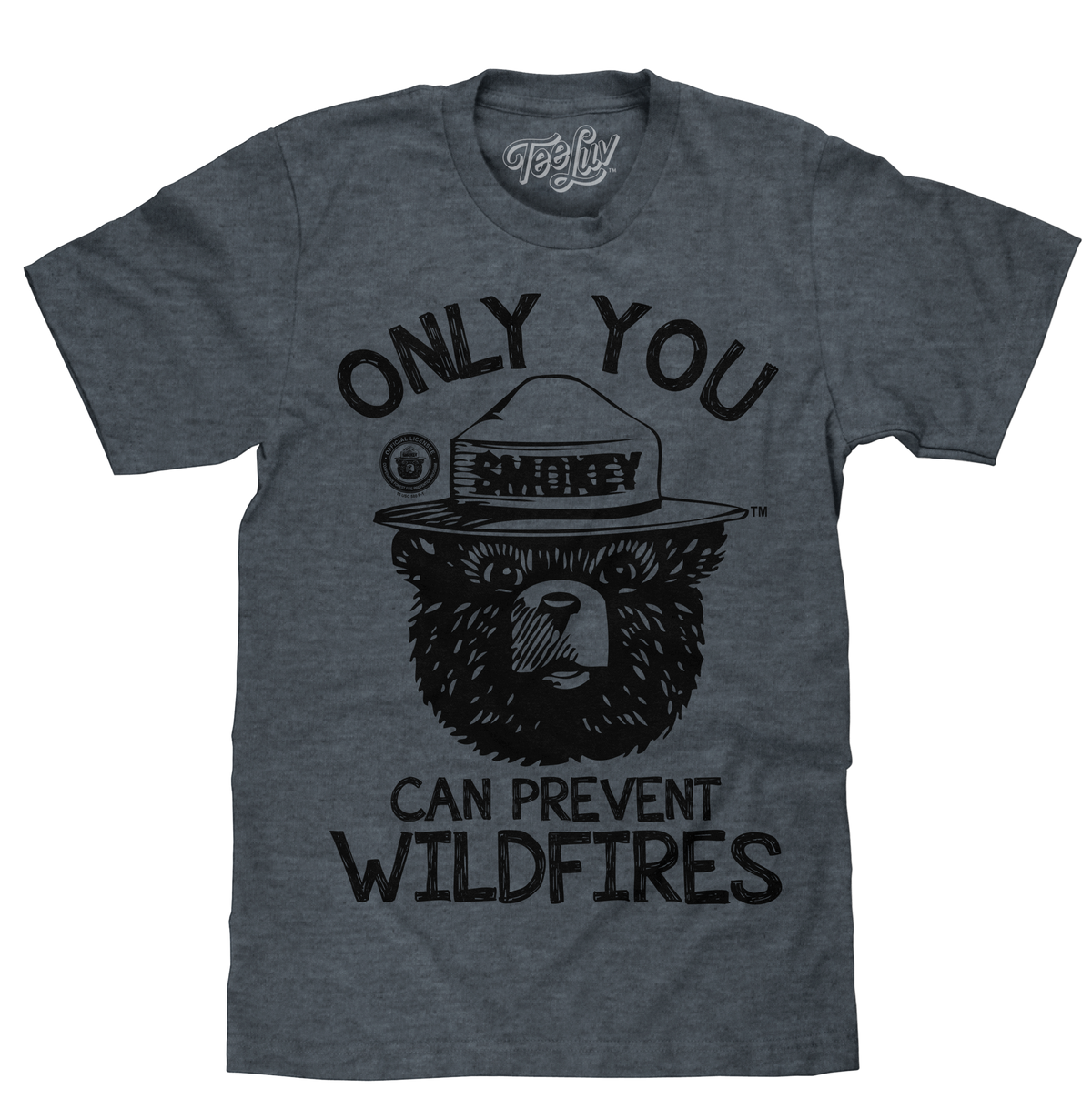 Smokey Bear Only You Can Prevent Wildfires T-Shirt - Indigo