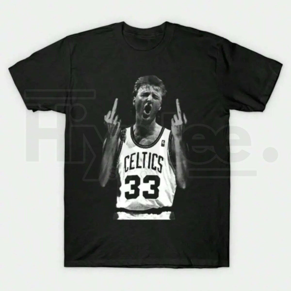 "Larry Legend" Retro 90s – Larry Bird Black Vintage Graphic Top
