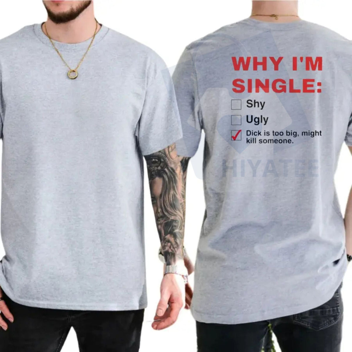 "Why I'm Single" T-Shirt – Funny Humor Adult Graphics Tee Casual Menswear