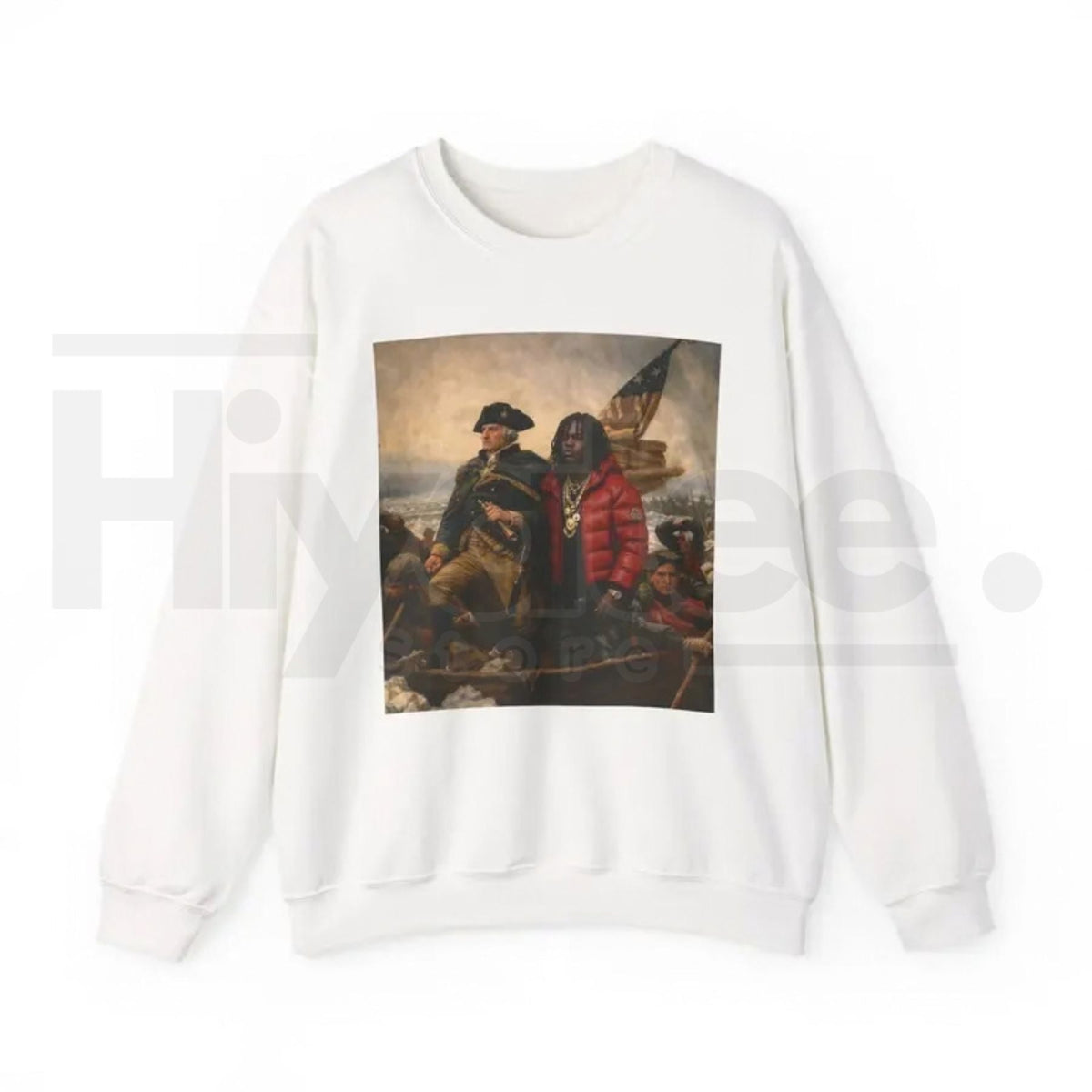 Chief K x Washington Sweatshirt: Crossing the Delaware Meme History Crewneck