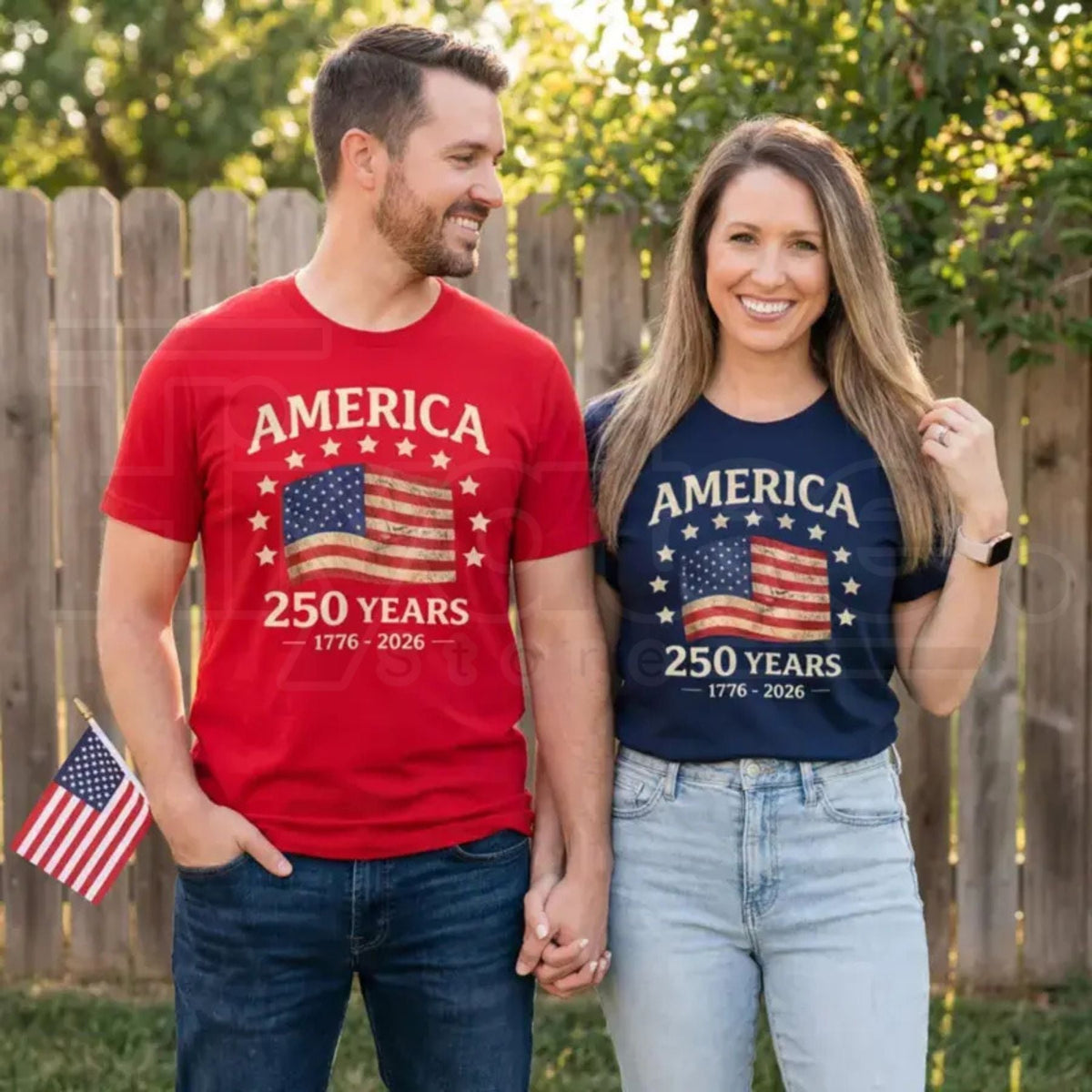 "USA 250th Anniversary" – Vintage 1776–2026 Patriotic Graphic Top