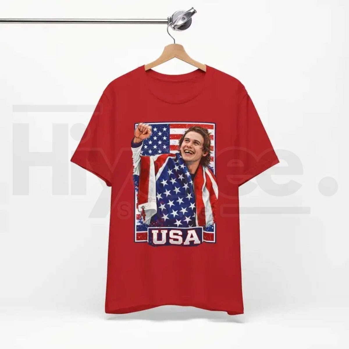 Jack Hughes Inspired Team USA Hockey Shirt – 2026 Olympic Fan Graphic Tee