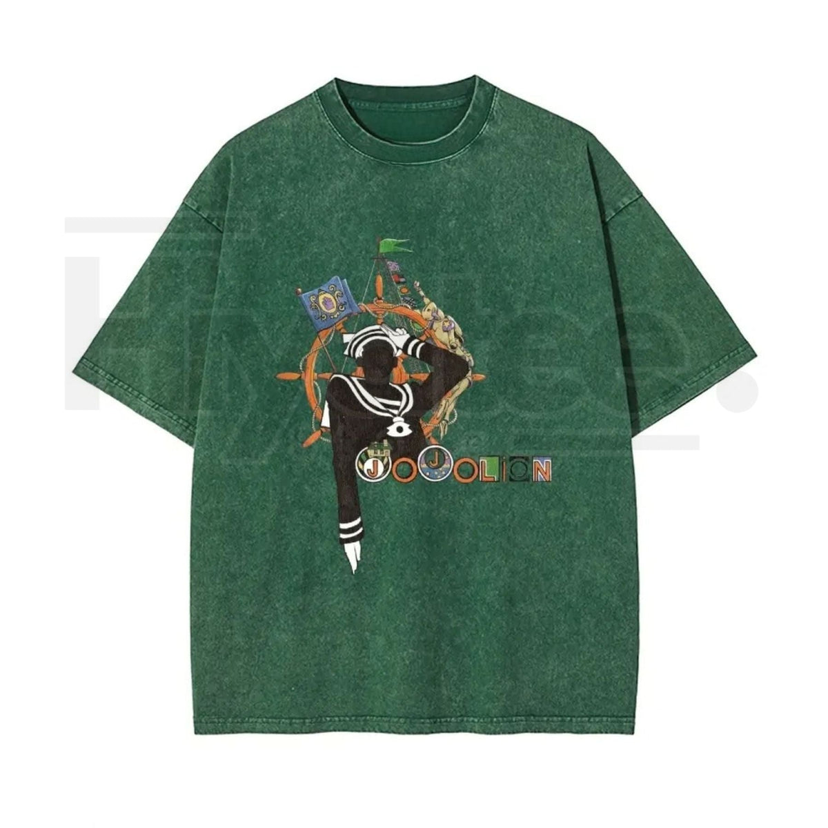 Josuke Higashikata Retro Wash T-Shirt – Anime Inspired Cotton Graphic Tee