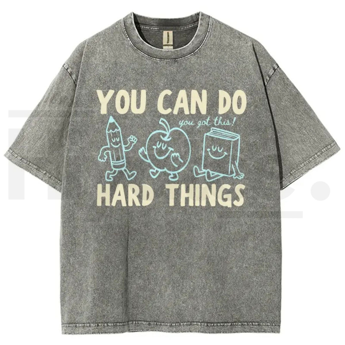 'You Can Do Hard Things' Cute Retro Doodles Motivational Teacher Tee – Uplifting Back To School Cotton Shirt