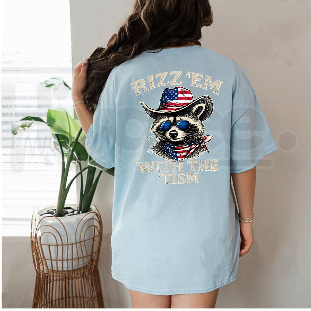 Patriotic Rizz 'Em With The 'Tism T-Shirt – American Flag Neurodivergent Meme Graphic Tee