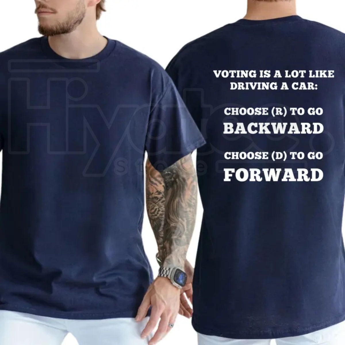 Voting Is Like Driving A Car T-Shirt – Funny Sarcastic Democrat Graphic Tee