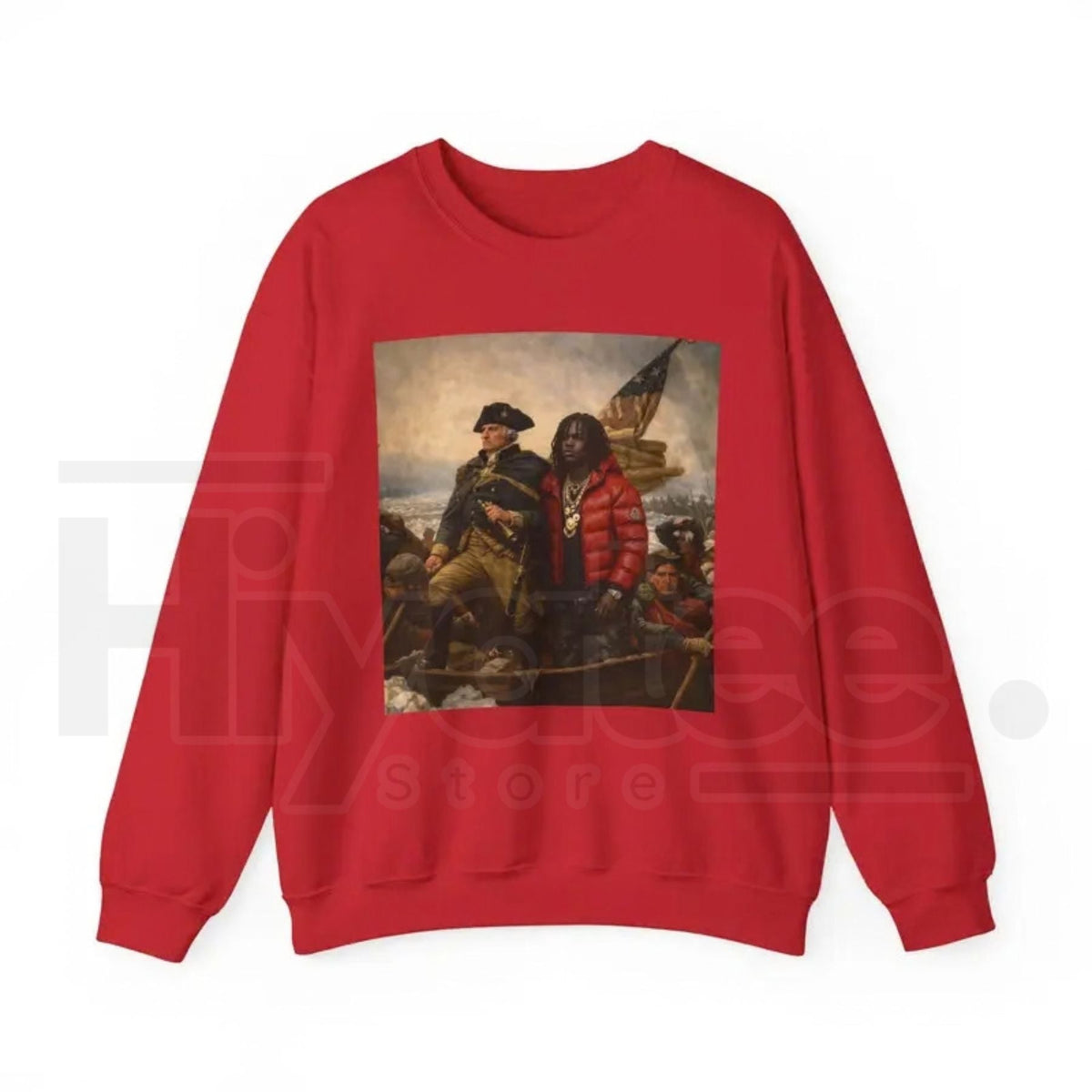 Chief K x Washington Sweatshirt: Crossing the Delaware Meme History Crewneck