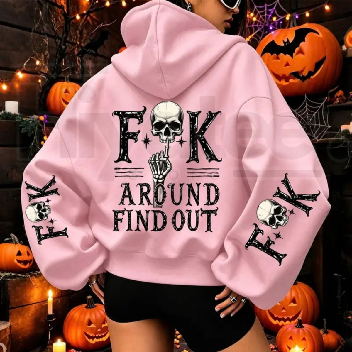 Women’s "Fuck Around And Find Out" Print Oversized Hoodie – Bold Graphic Statement Streetwear Pullover