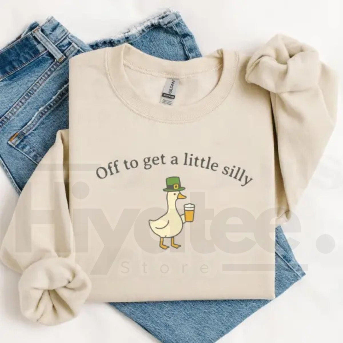 Comfort Colors St. Patrick’s Day Goose Sweatshirt: Funny Irish Crewneck