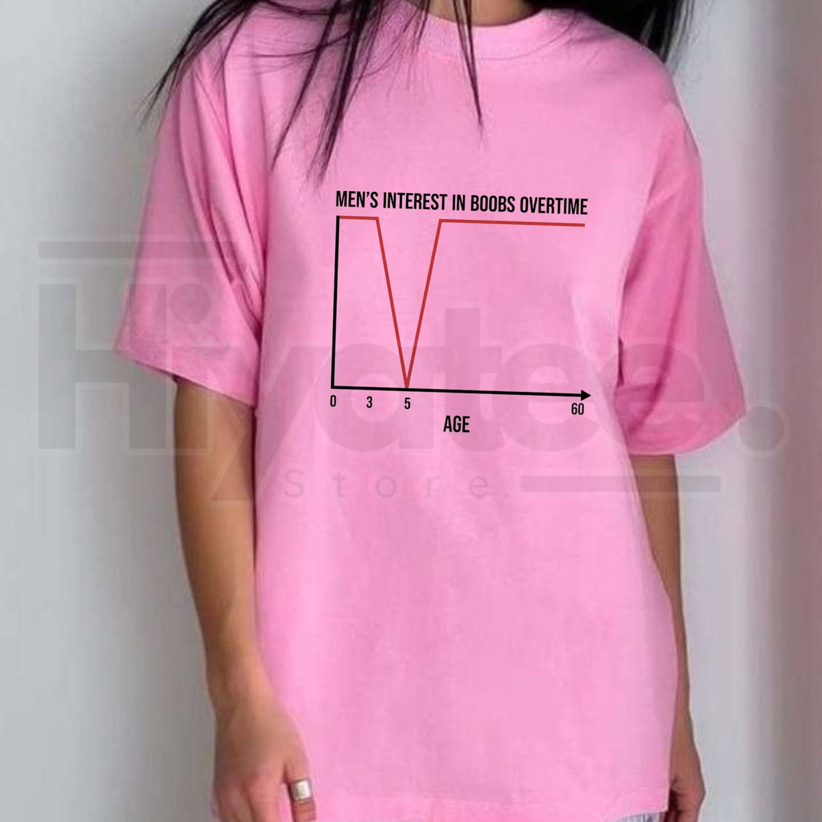 Men's Interest Over Time Graph Meme T-Shirt – Funny Sarcastic Data Chart Tee