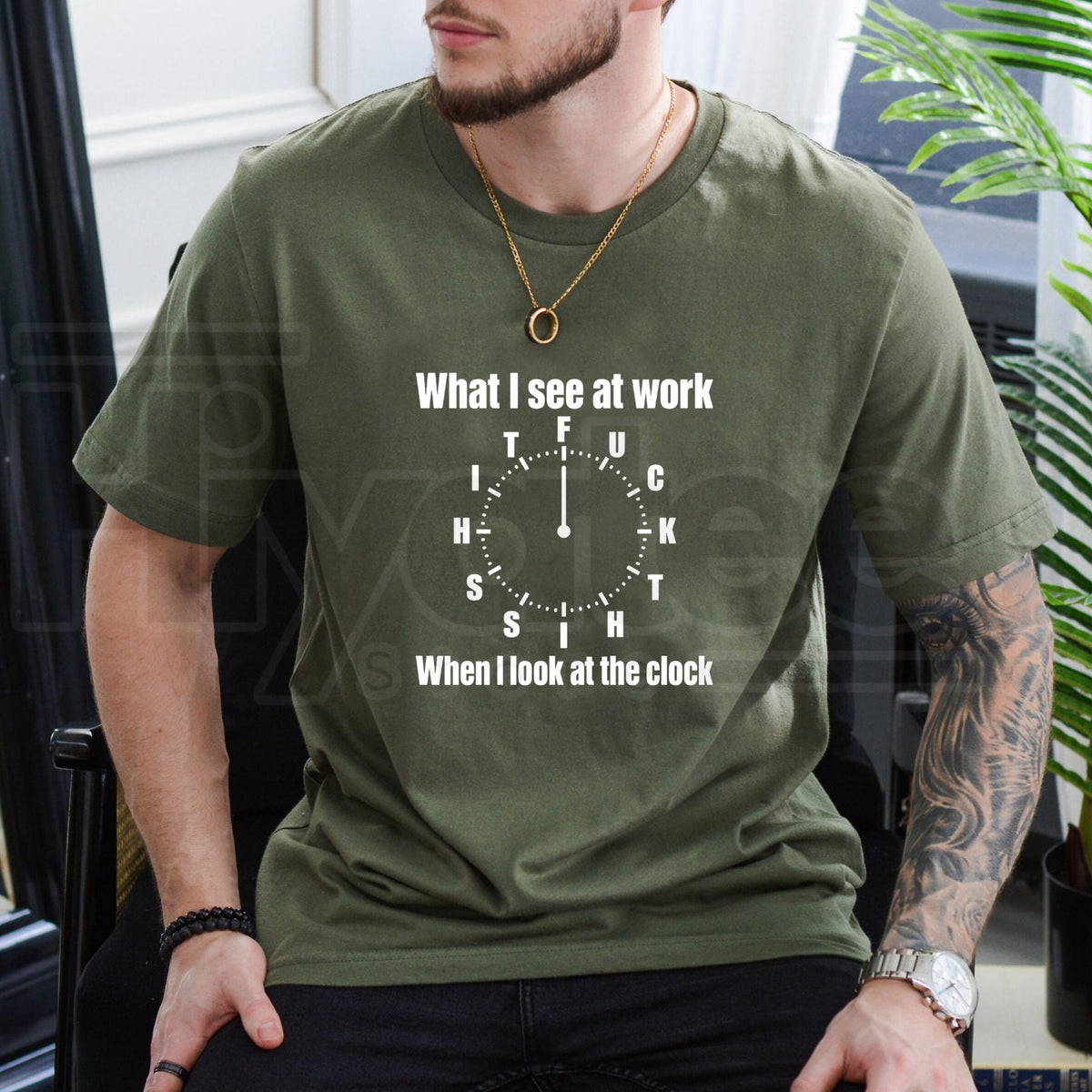 What I See At Work Clock T-Shirt – Funny Office Humor Graphic Tee
