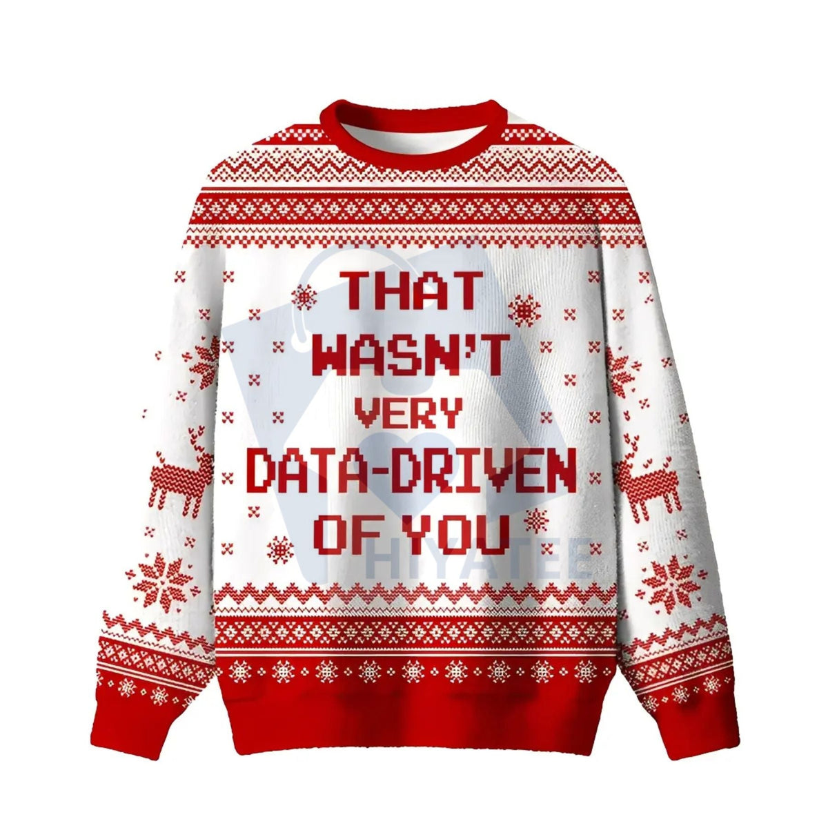 Geeksoutfit Geek Style Ugly Christmas Sweater – Crew Neck Long Sleeve Knit
