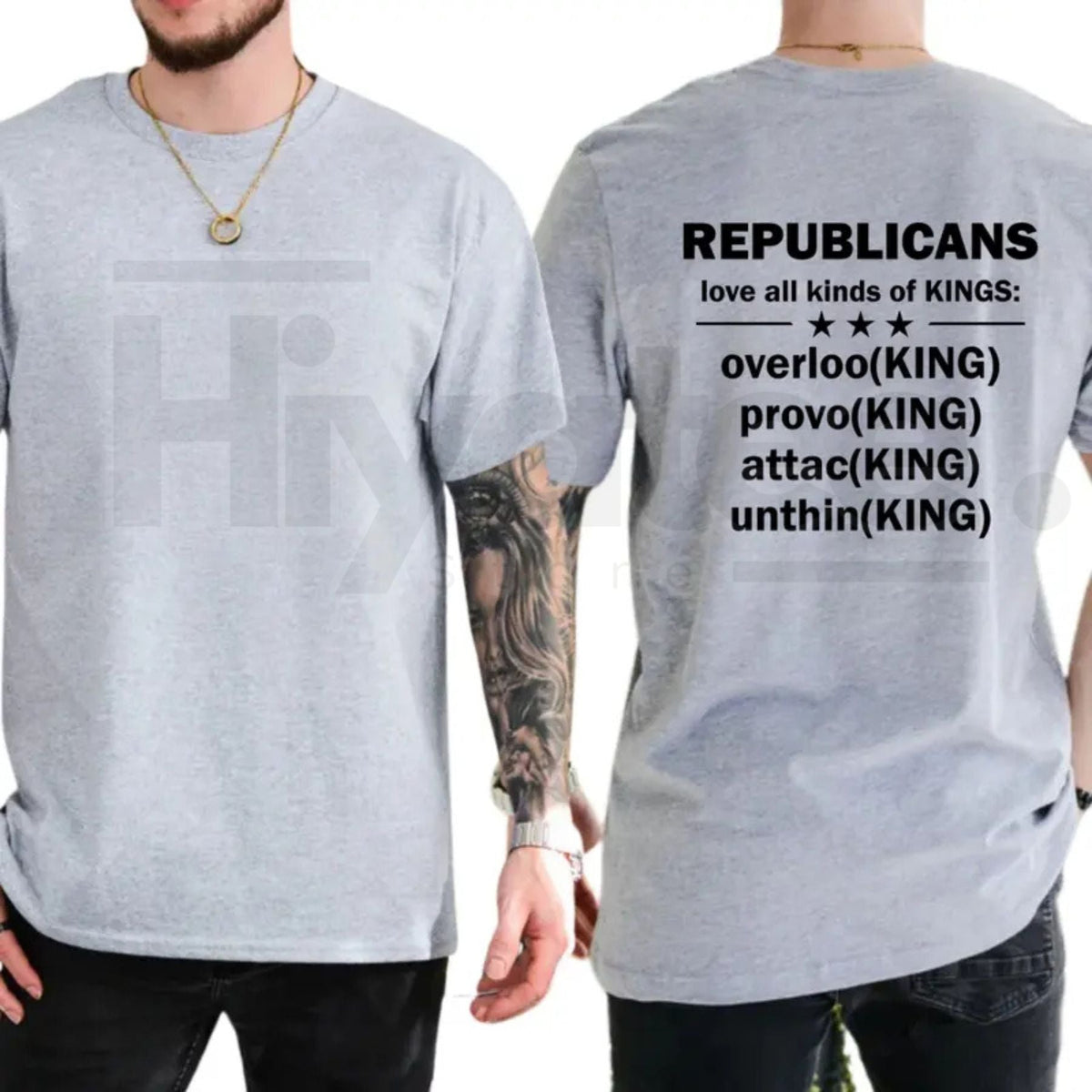"Republicans Love Kings" – Funny Sarcastic Political Liberal Top