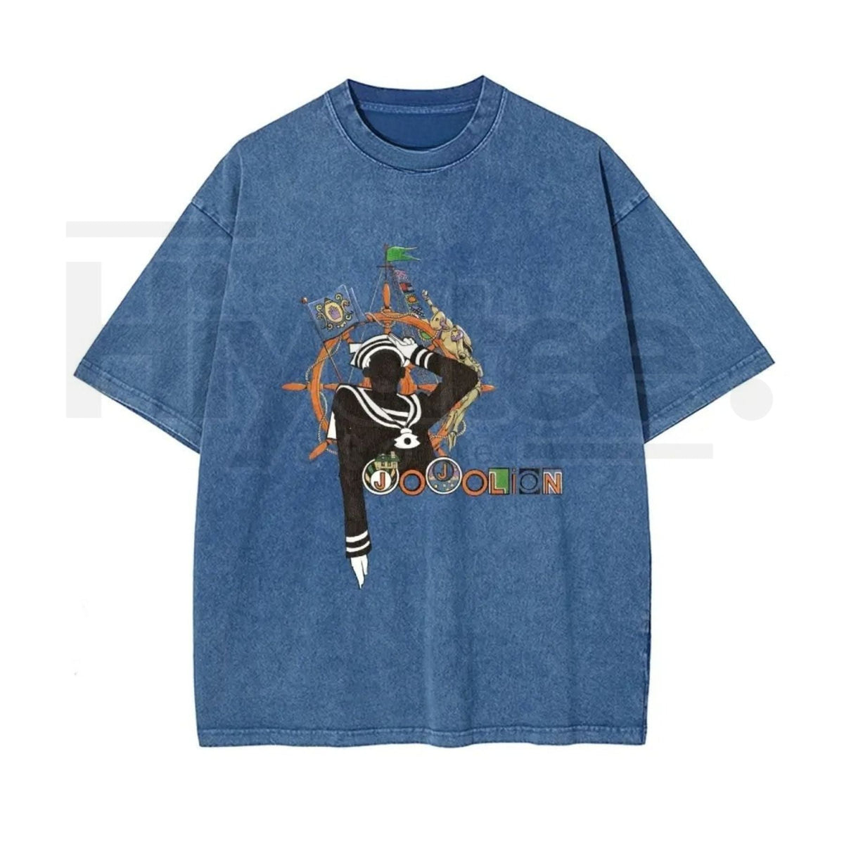 Josuke Higashikata Retro Wash T-Shirt – Anime Inspired Cotton Graphic Tee