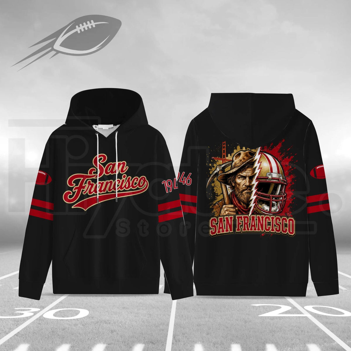 Unisex Football City Graphic Hoodie – Hometown Sports Pullover
