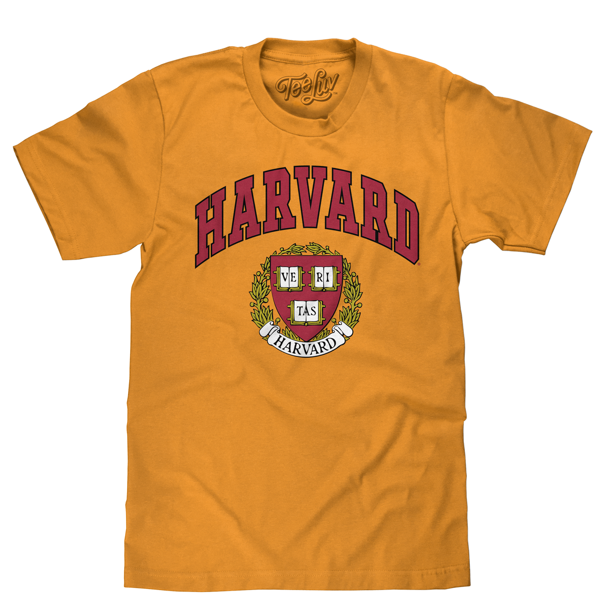 Harvard Veritas Shield College T-Shirt - Mustard Yellow