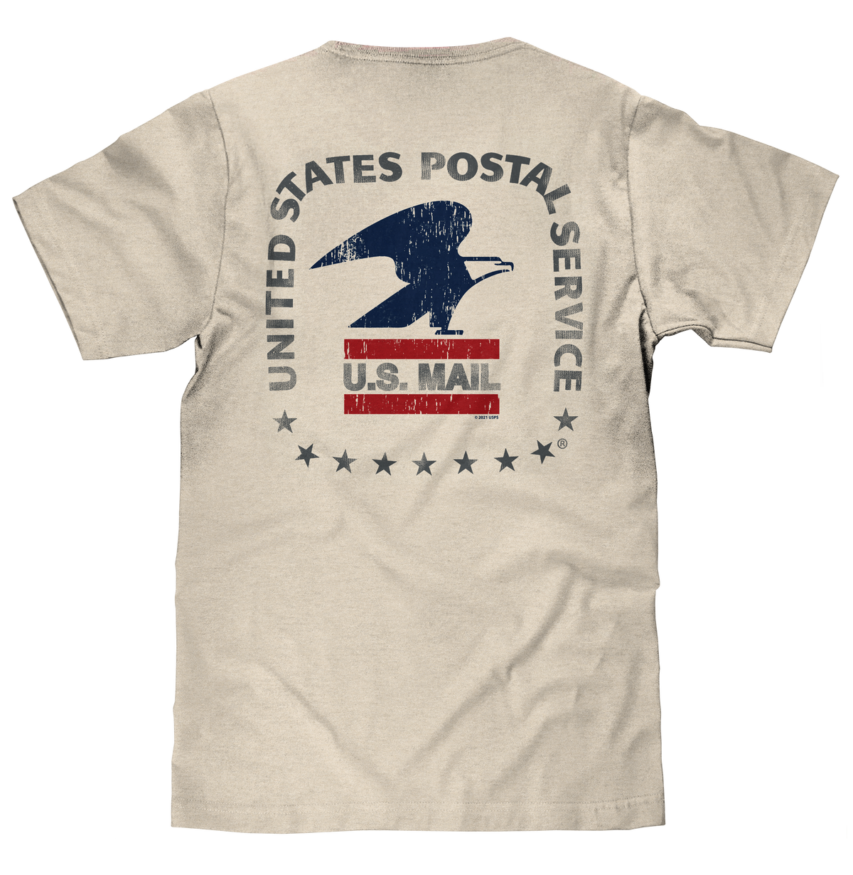 USPS United States Postal Service Mail Eagle T-Shirt - Cream