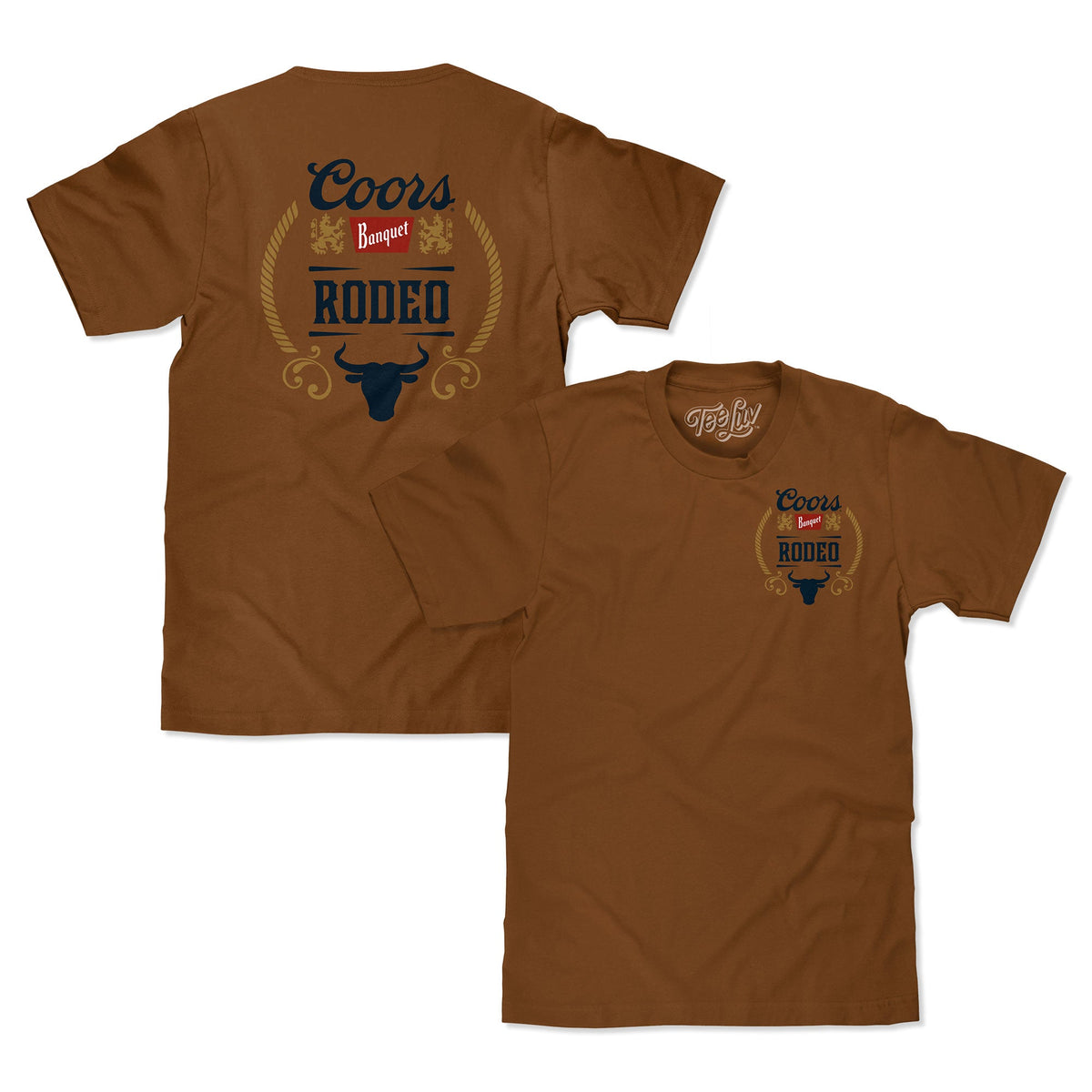 Coors Banquet Rodeo Bull Beer Front and Back T-Shirt