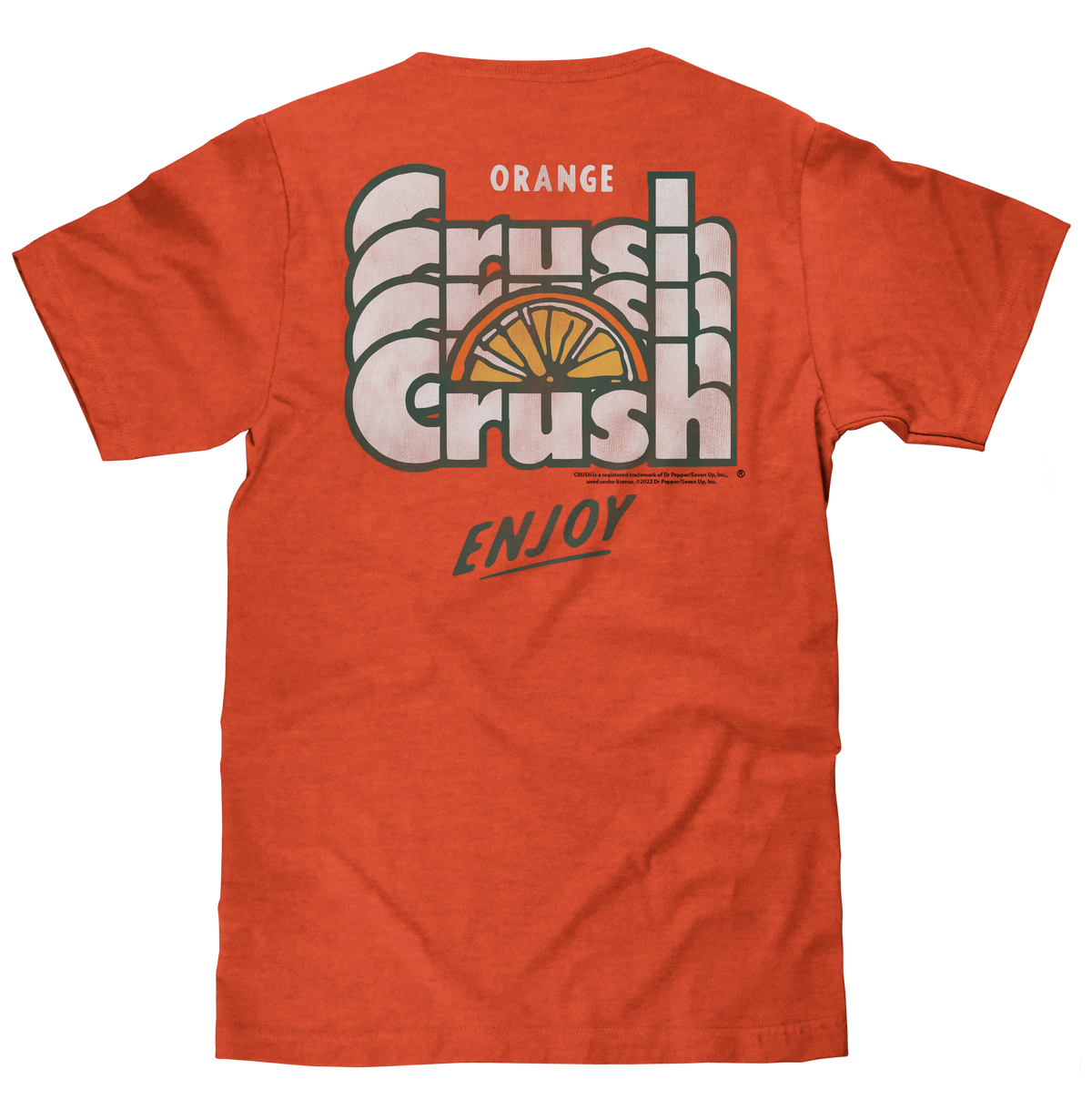 Orange Crush Soda Front and Back Print T-Shirt - Orange Heather