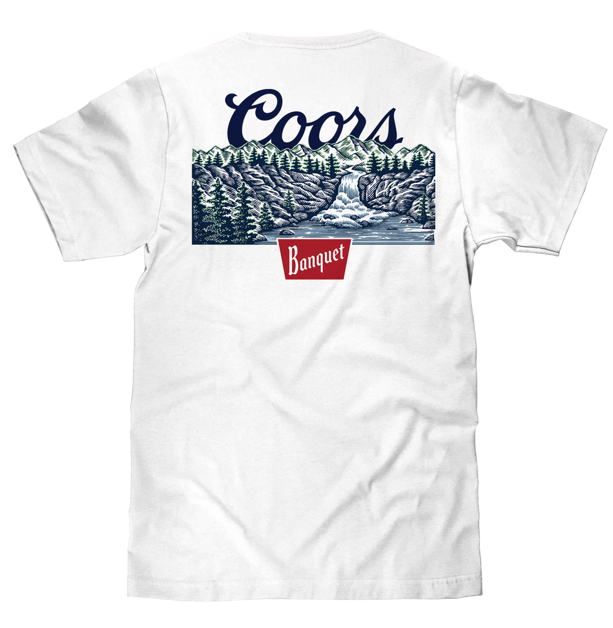 Coors Banquet Beer Front Back T-Shirt - White