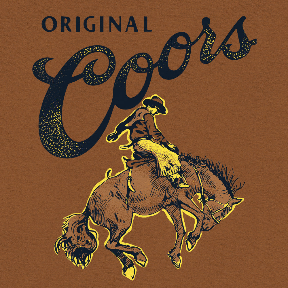 Coors Original Rodeo Cowboy Front/Back T-Shirt - Brown Sugar