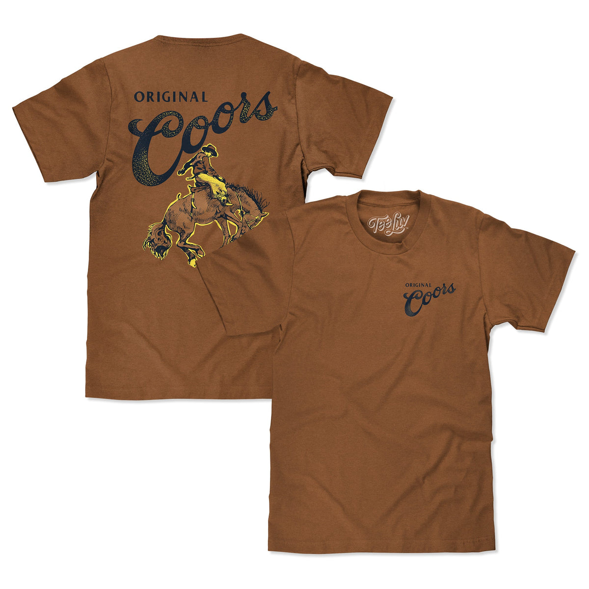 Coors Original Rodeo Cowboy Front/Back T-Shirt - Brown Sugar