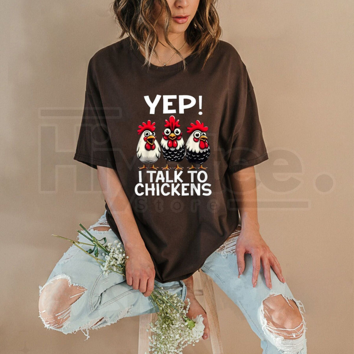 "Chicken Lover" – Funny Animal Enthusiast Casual Graphic Top