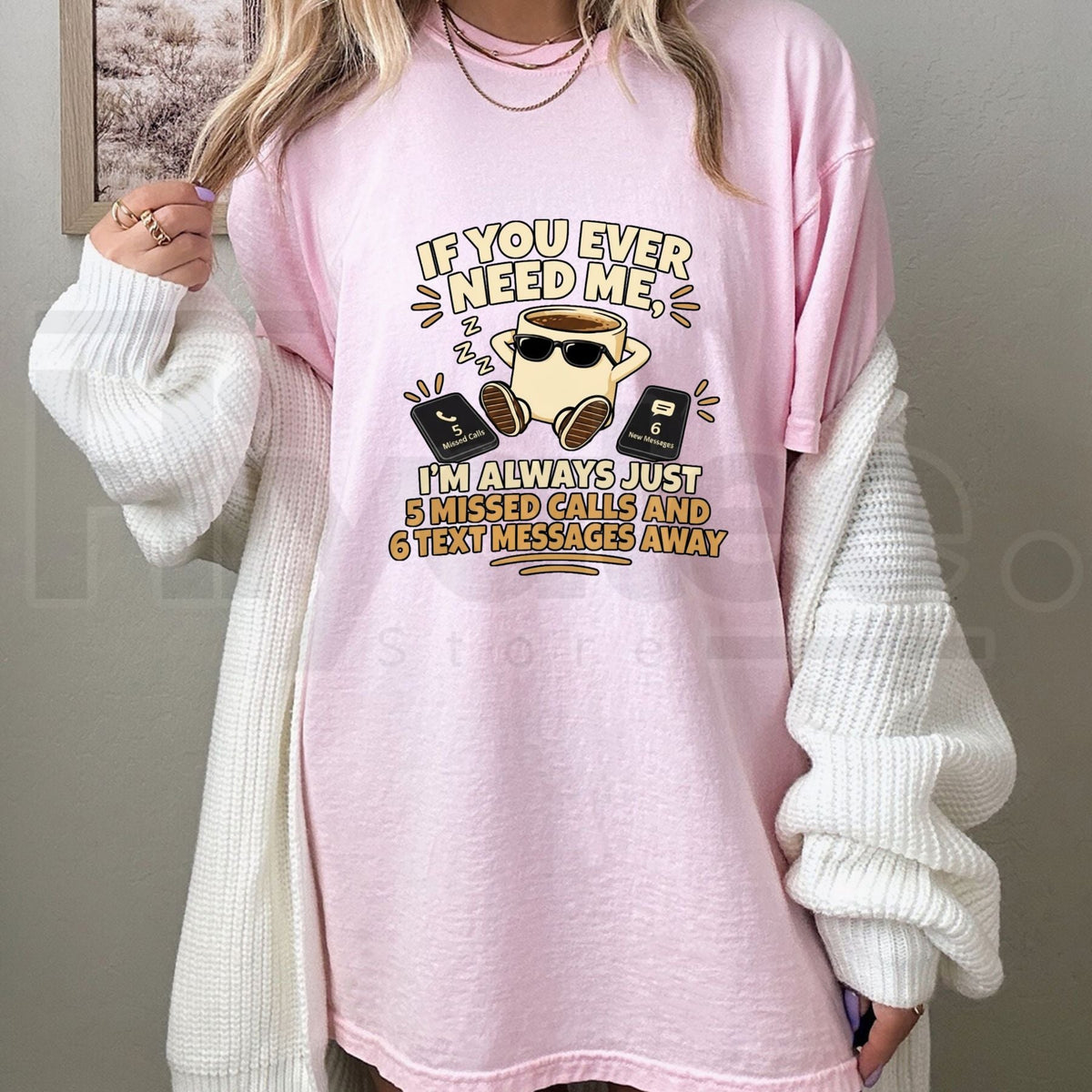 5 Missed Calls Funny T-Shirt – Introvert Humor Tee