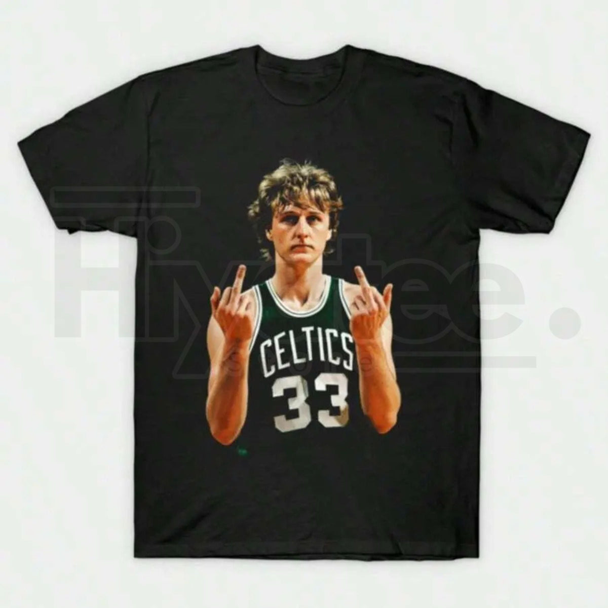 "Larry Legend" Retro 90s – Larry Bird Black Vintage Graphic Top