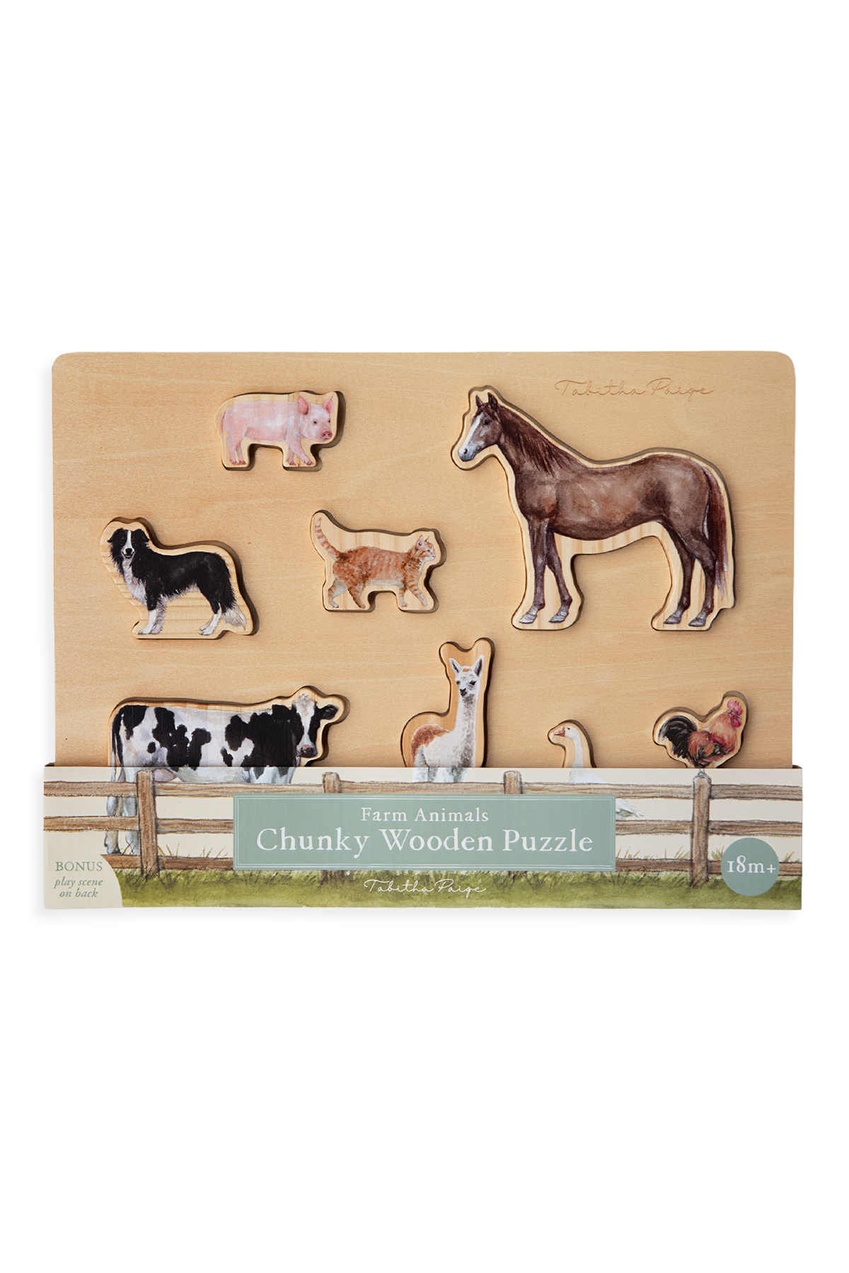 Farm Animals Chunky Wooden Puzzle
